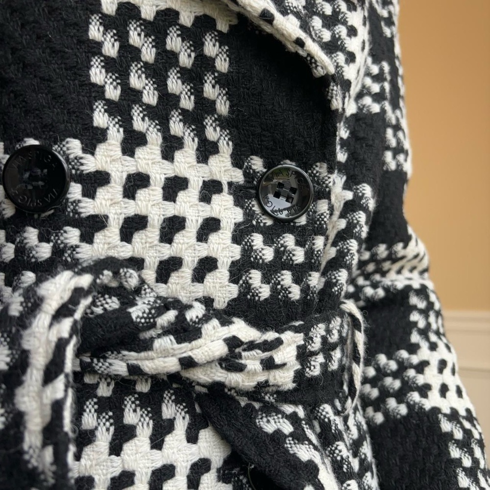 Via Spiga Houndstooth Wool-Blend Coat - Picture 5 of 8
